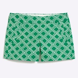 J. Crew Factory Green Geometric Women's Shorts